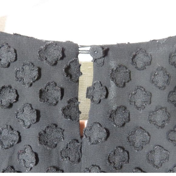 BCBGMAXAZRIA Black Cold Shoulder Floral Applique Dress - Picture 7 of 9